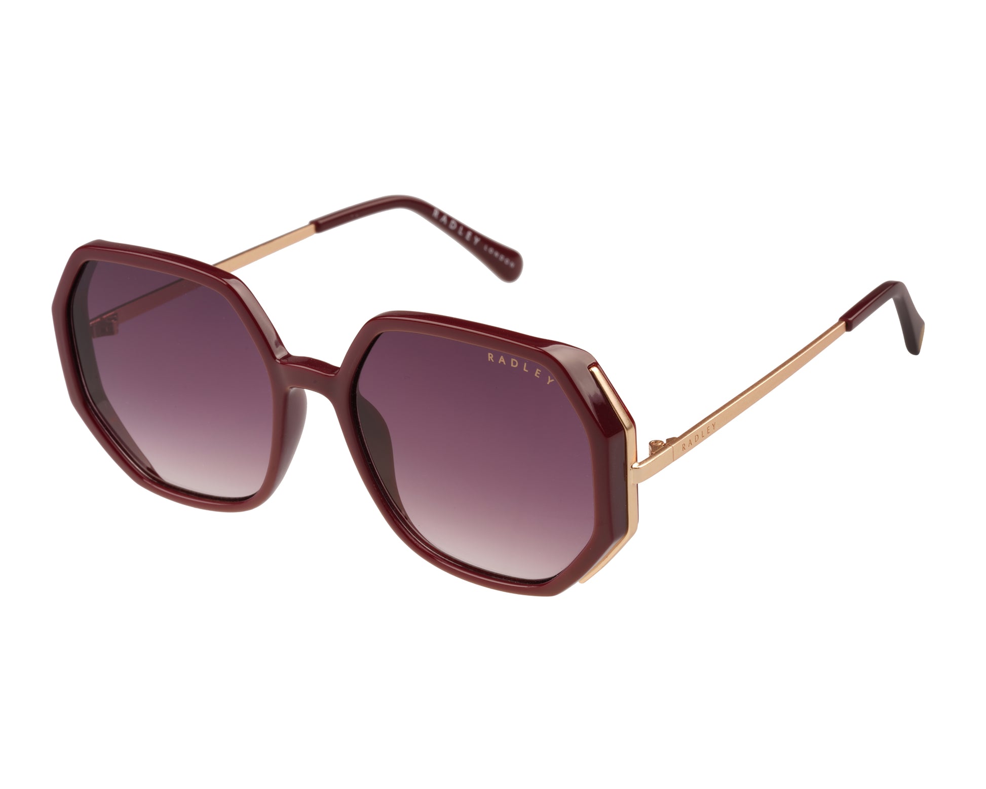 Cordelia Oversized Hexagon Sunglasses in Gold - 111033