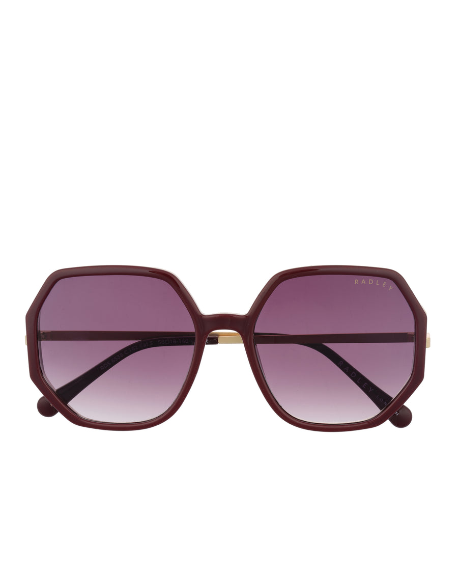 Cordelia Oversized Hexagon Sunglasses in Gold - 111033