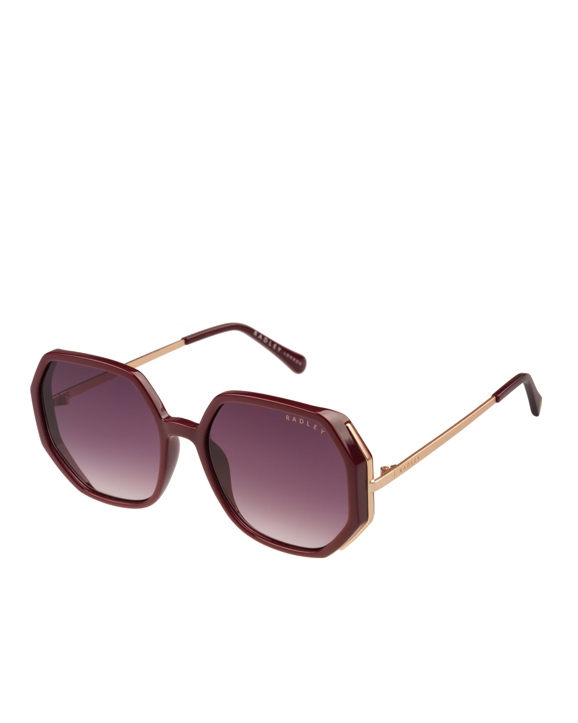 Cordelia Oversized Hexagon Sunglasses in Gold - 111033