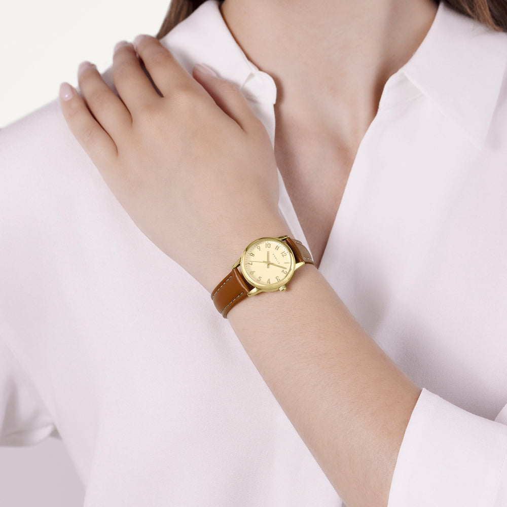Southwark Park Leather Strap Watch Cognac - RY21902