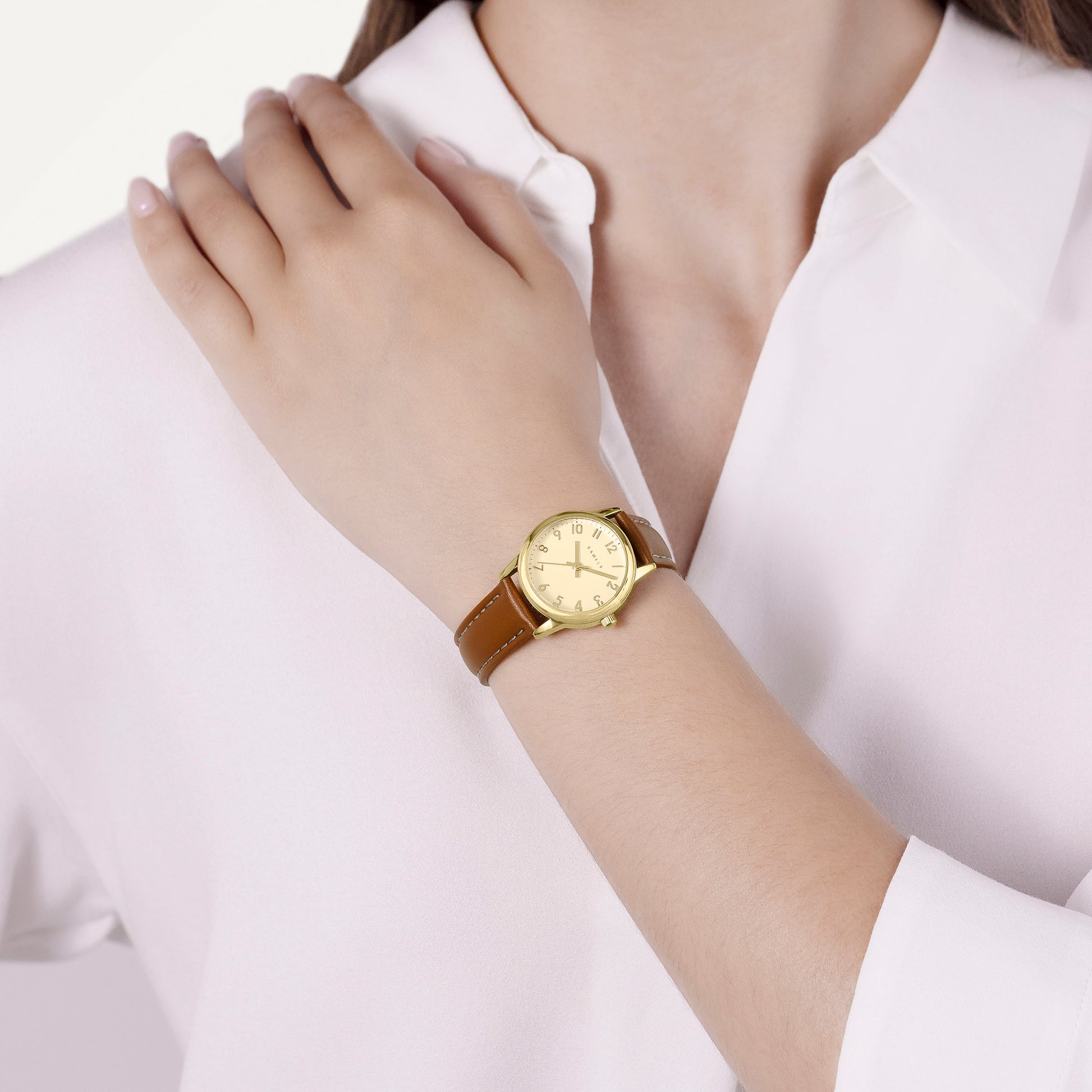 Southwark Park Leather Strap Watch Cognac - RY21902