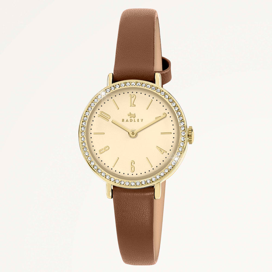 Windsor Lane 26Mm With Leather Strap Watch Cognac - RY21910A