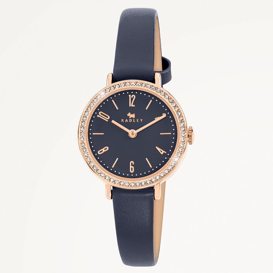 Windsor Lane 26Mm With Leather Strap Watch Navy - RY21914A