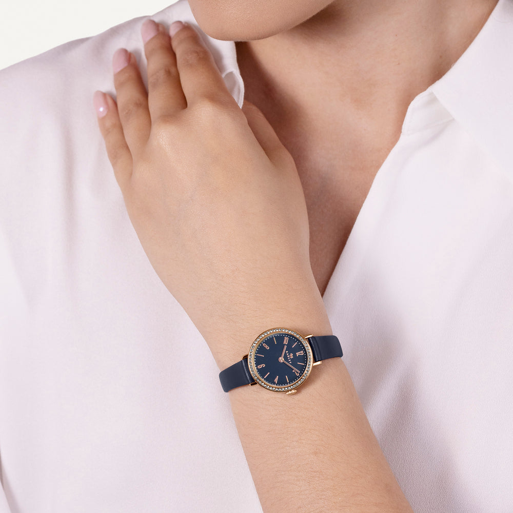 Windsor Lane 26Mm With Leather Strap Watch Navy - RY21914A