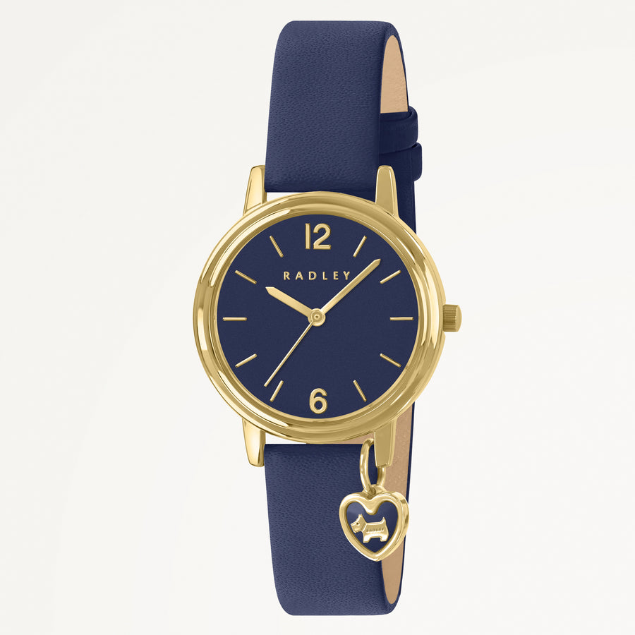 Selsey Street 27mm Charm With Leather Strap  Ink - RY21920A