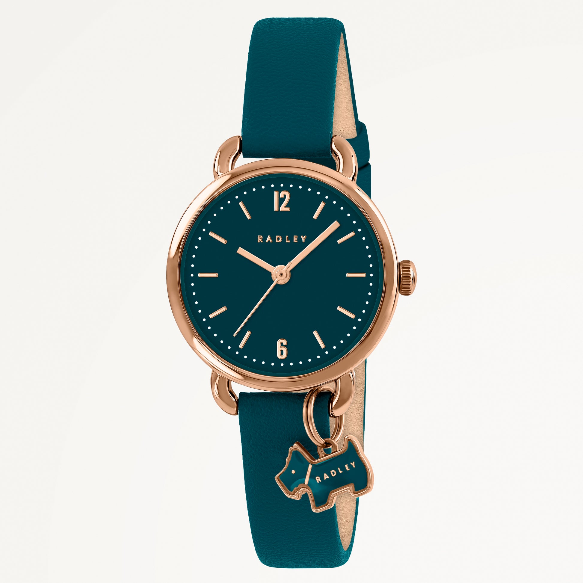 Bishops Lane Mini Charm With Leather Strap  Teal - RY21932A