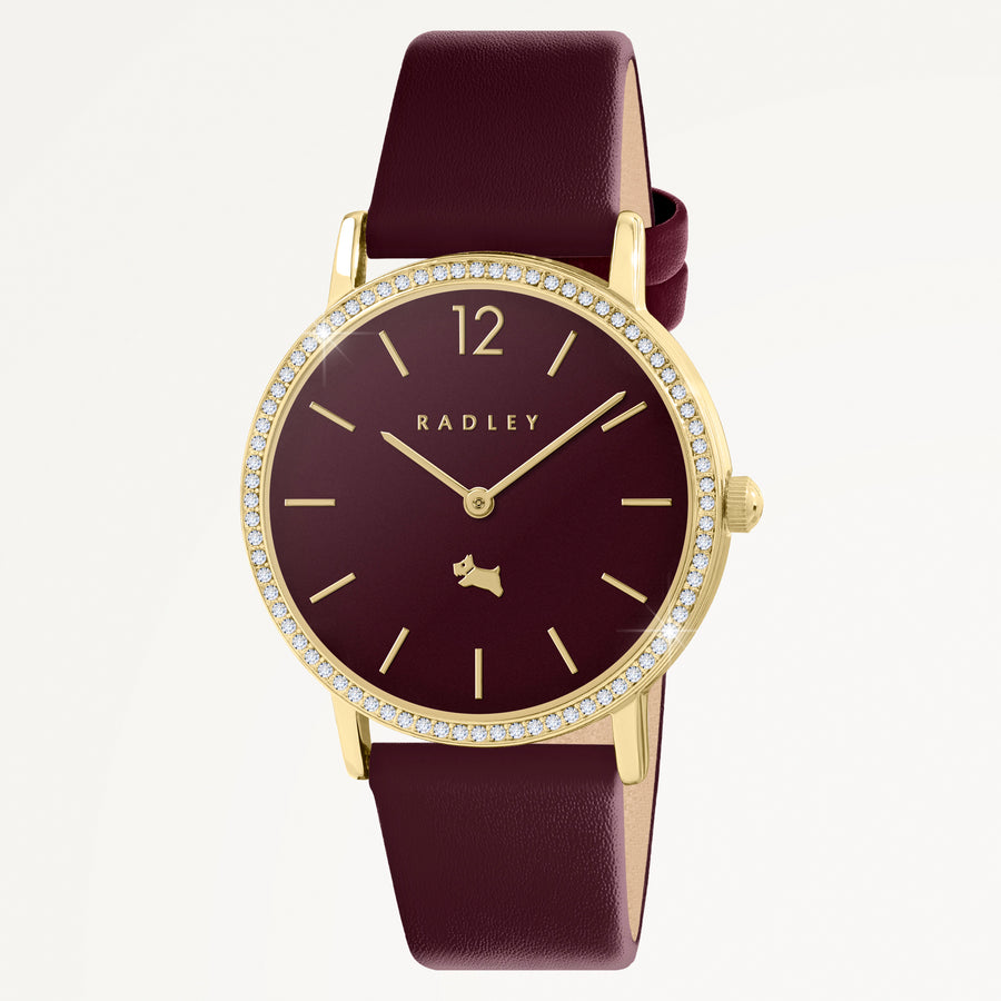 Mill Bay 35Mm With Leather Strap Watch Dark Cherry - RY21934A