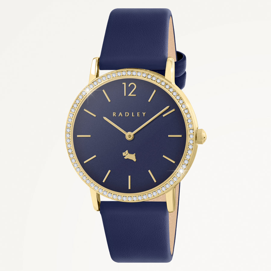 Mill Bay 35mm With Leather Strap Watch Ink - RY21936A