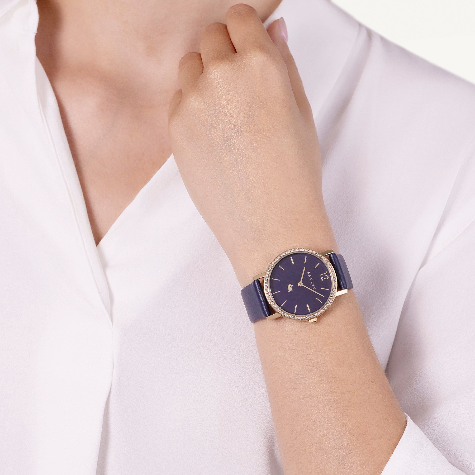 Mill Bay 35mm With Leather Strap Watch Ink - RY21936A