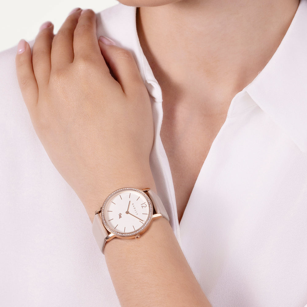 Mill Bay 35mm With Leather Strap Watch Porcini - RY21938A