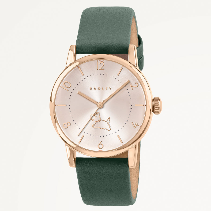 Spring Street 35mm With Leather Strap Watch Hunter Green - RY21940A