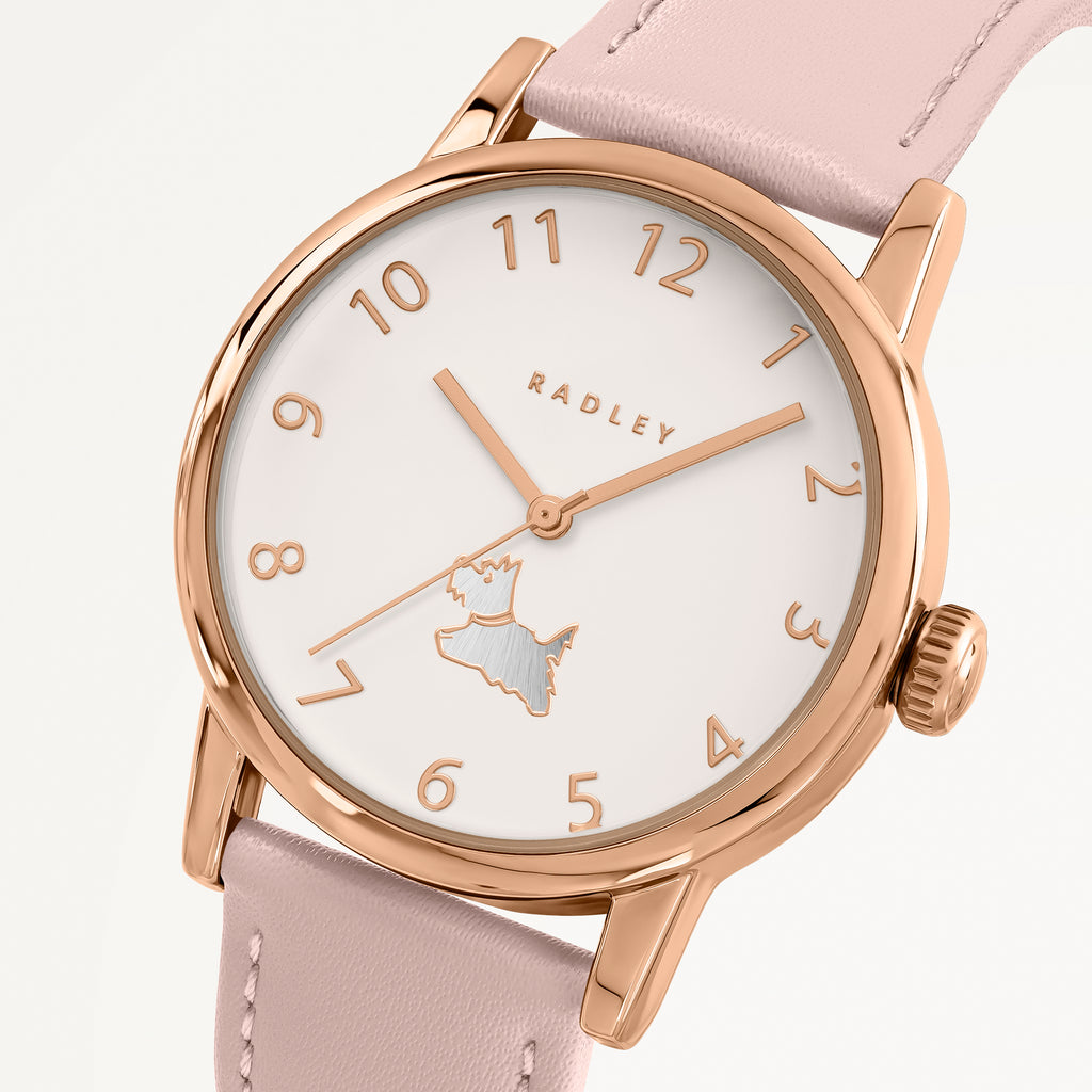 Noble Alley 34Mm Leather Strap Watch Carnation - RY21988A