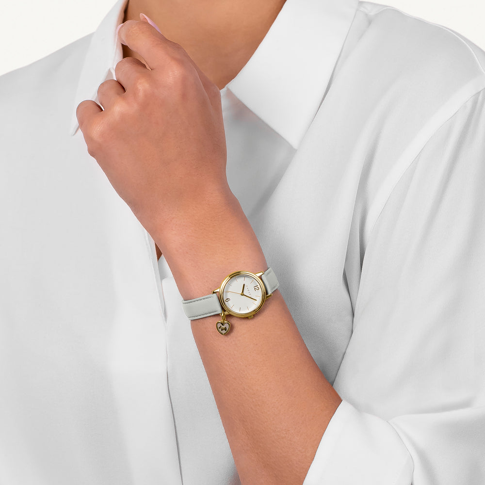 Maldon Mews 26Mm Leather Strap Watch With  Steel - RY21998A