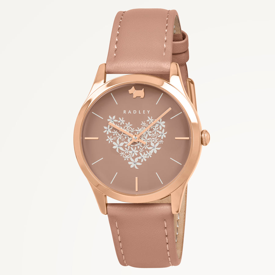 My Love 35Mm Leather Strap Watch Carnation - RY22024A