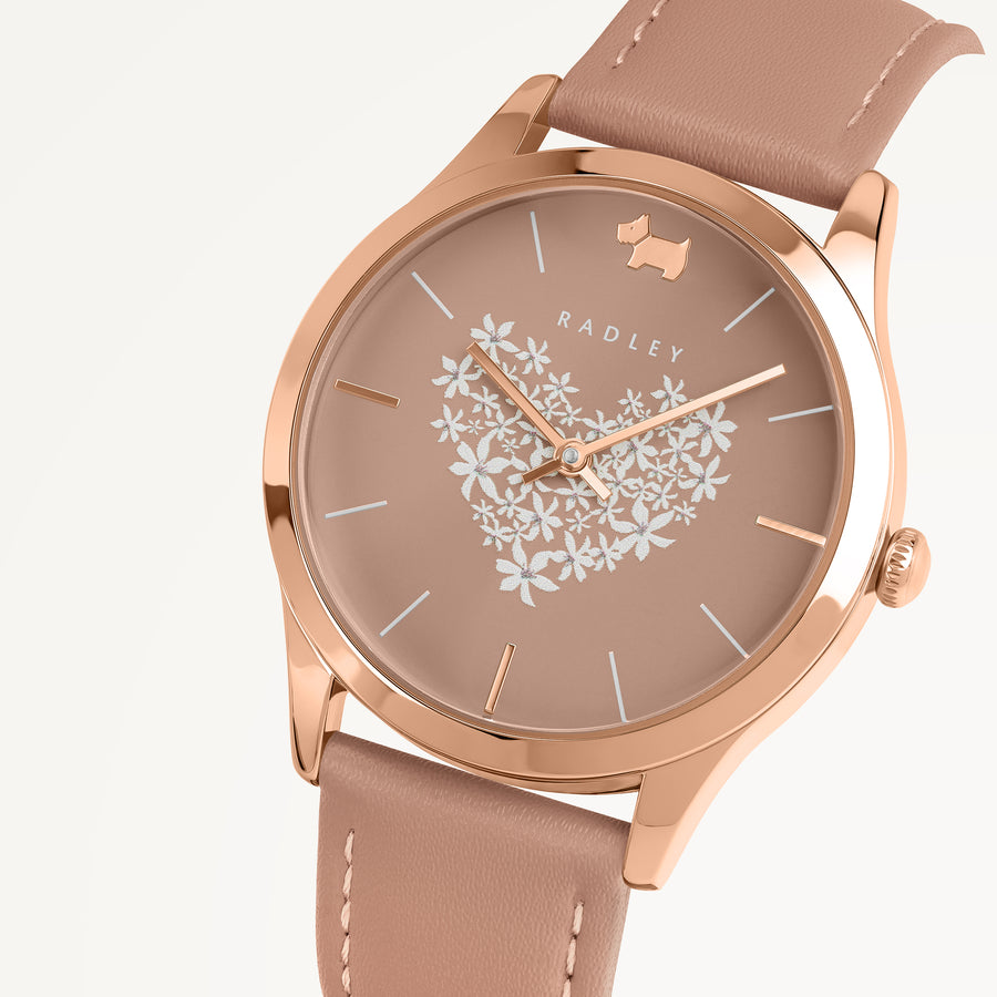 My Love 35Mm Leather Strap Watch Carnation - RY22024A