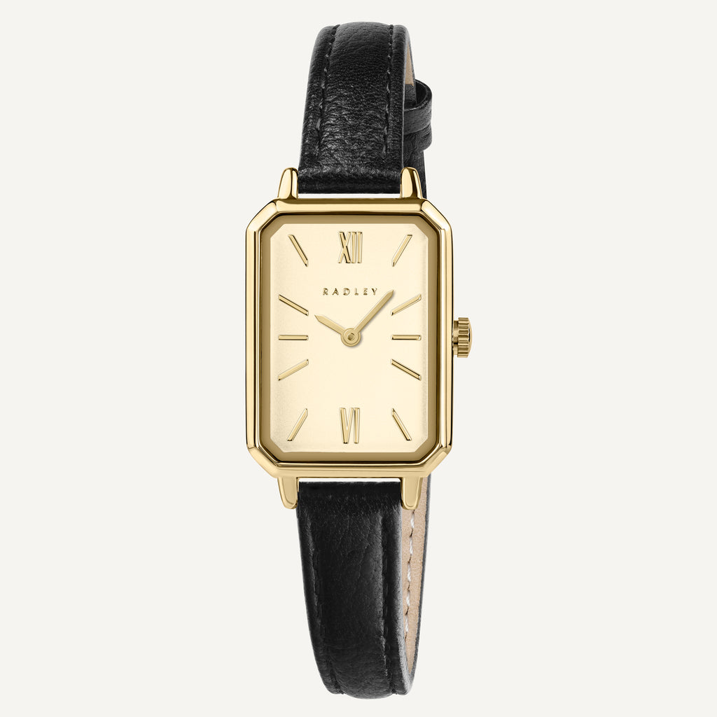 Oak Street Rectangle Black Strap Watch Black - RY22038