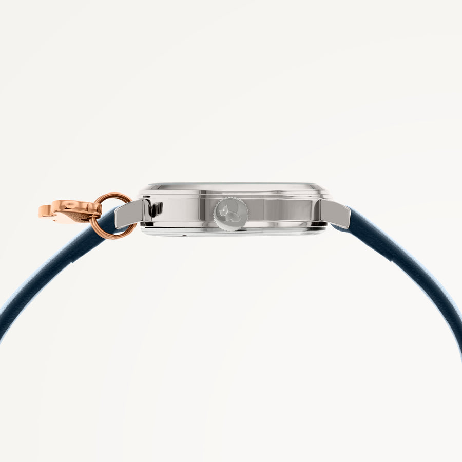 York Mews Leather Strap Watch Ink - RY2861