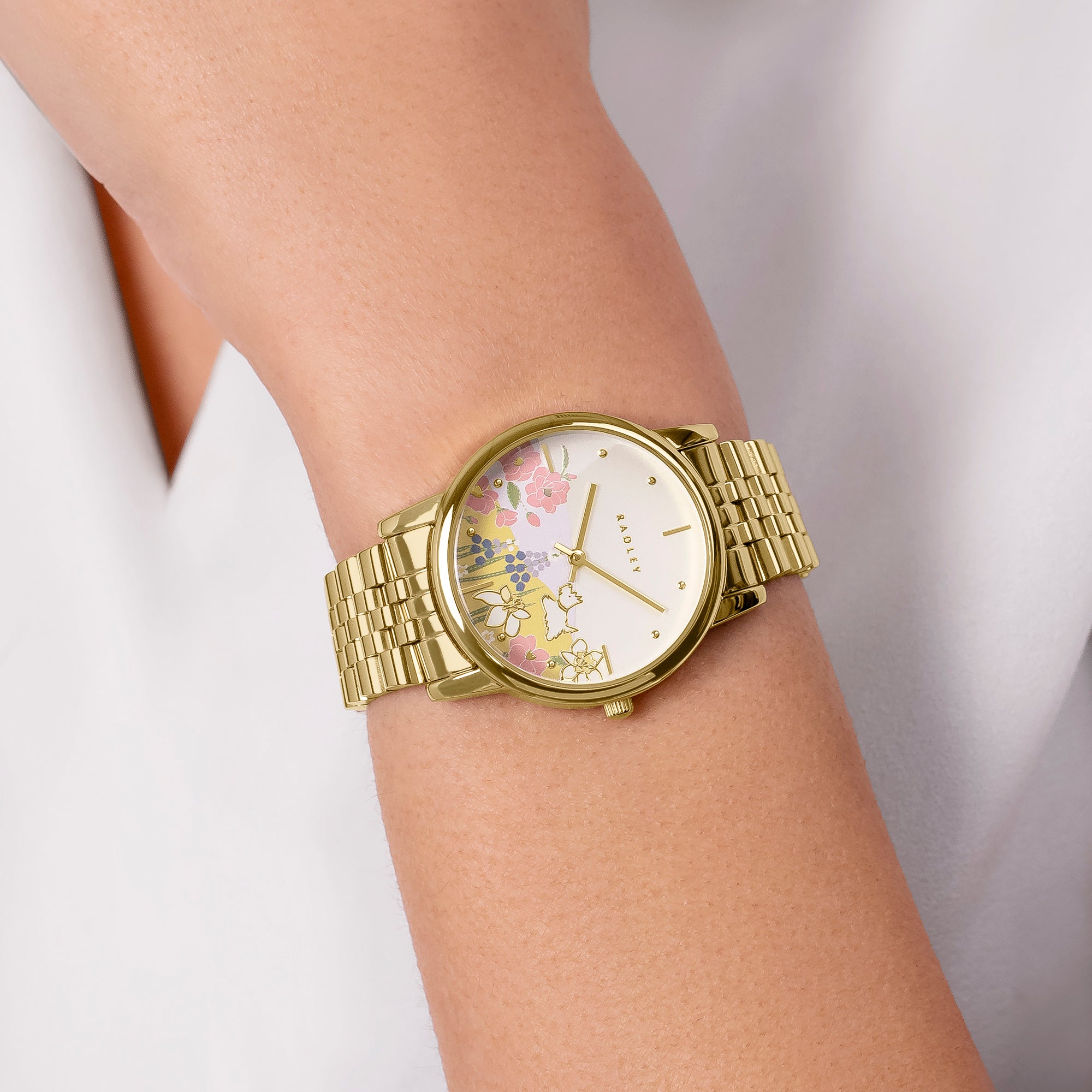 Spring Blooms Bracelet Watch Gold - RY4682