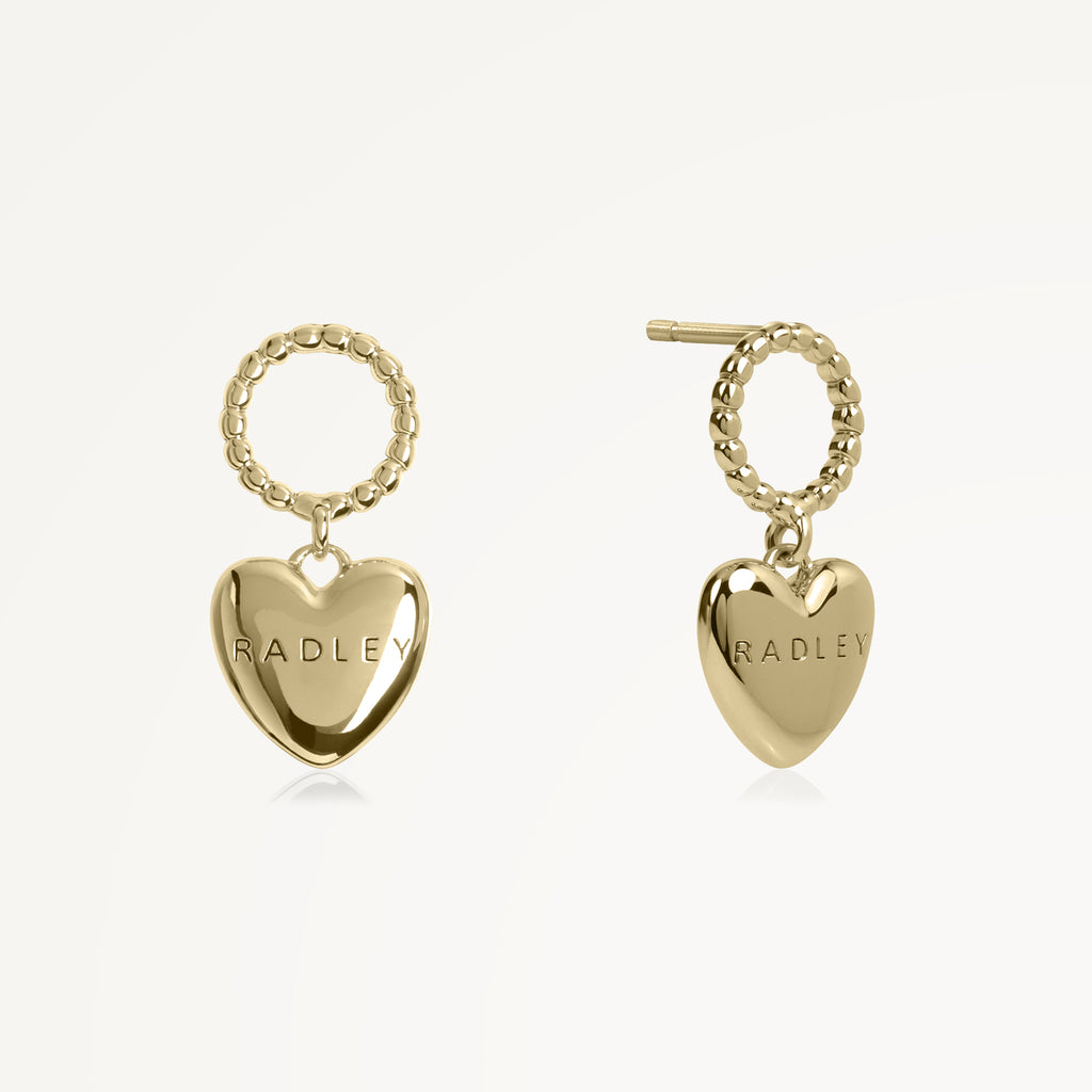 Lovett Way 18ct GP Hanging Heart Earrings - RYJ1522S
