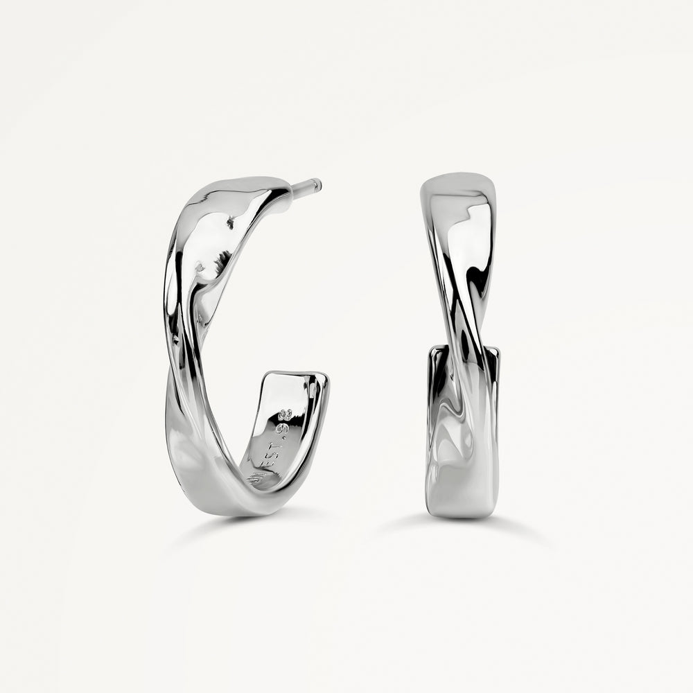 Beaton Close Hammer Hoop Earrings - RYJ1556S