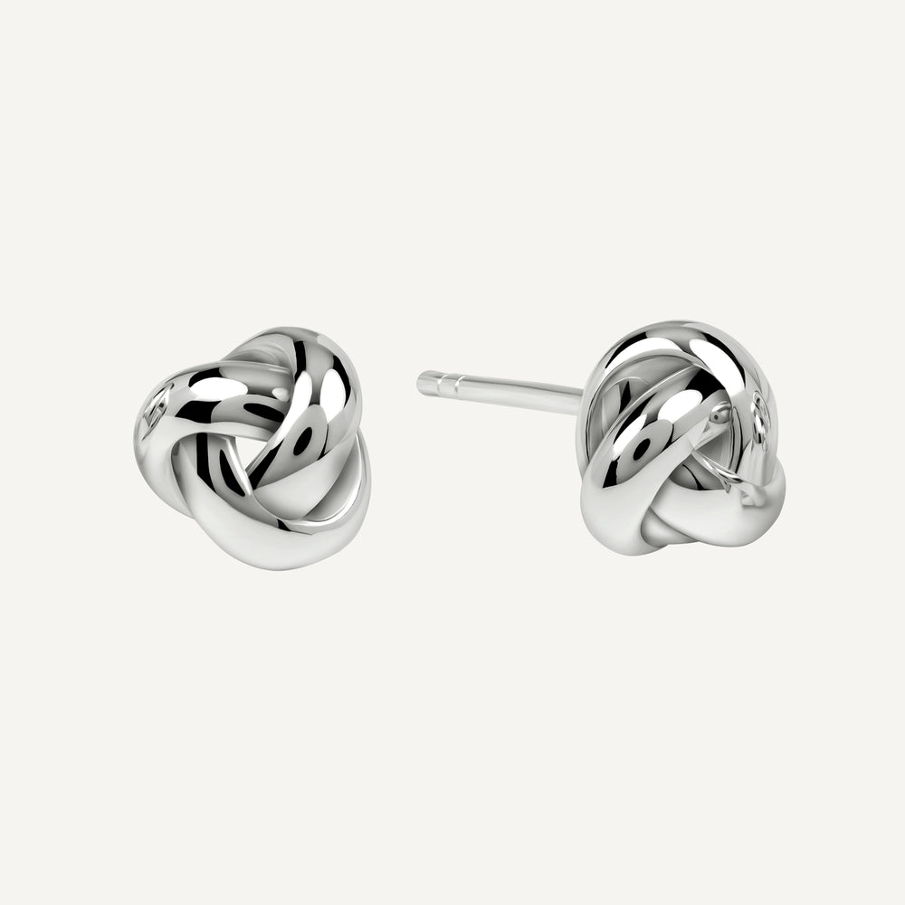 Mallow Street Silver Twist Stud Earrings