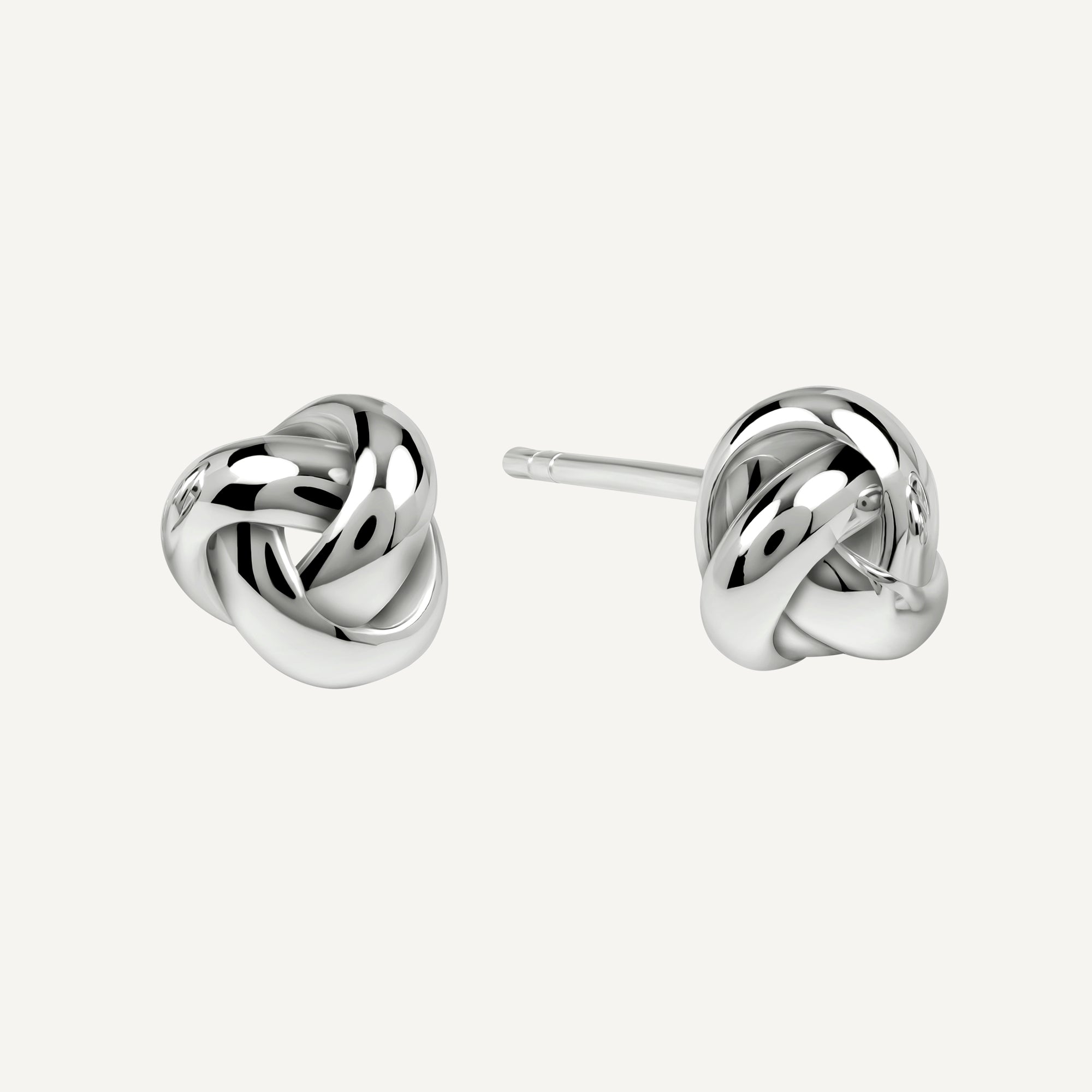Mallow Street Silver Twist Stud Earrings