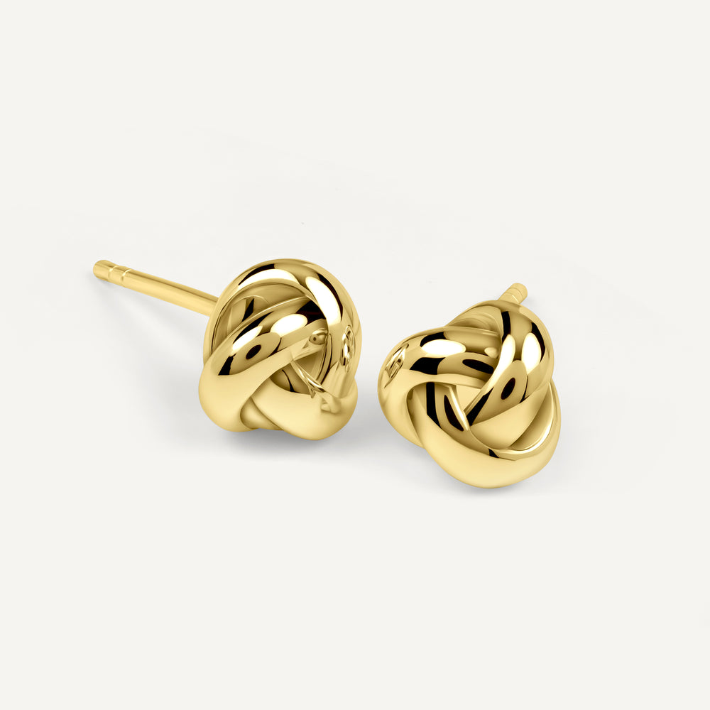 Mallow Street Gold Twist Stud Earrings Gold - RYJ1614