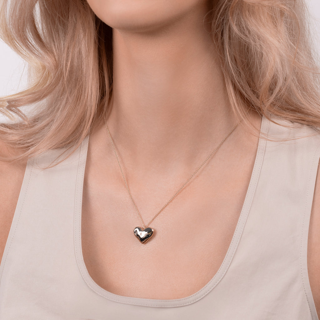 Beaton Close Hammer Heart Locket Necklace Gold - RYJ2516S