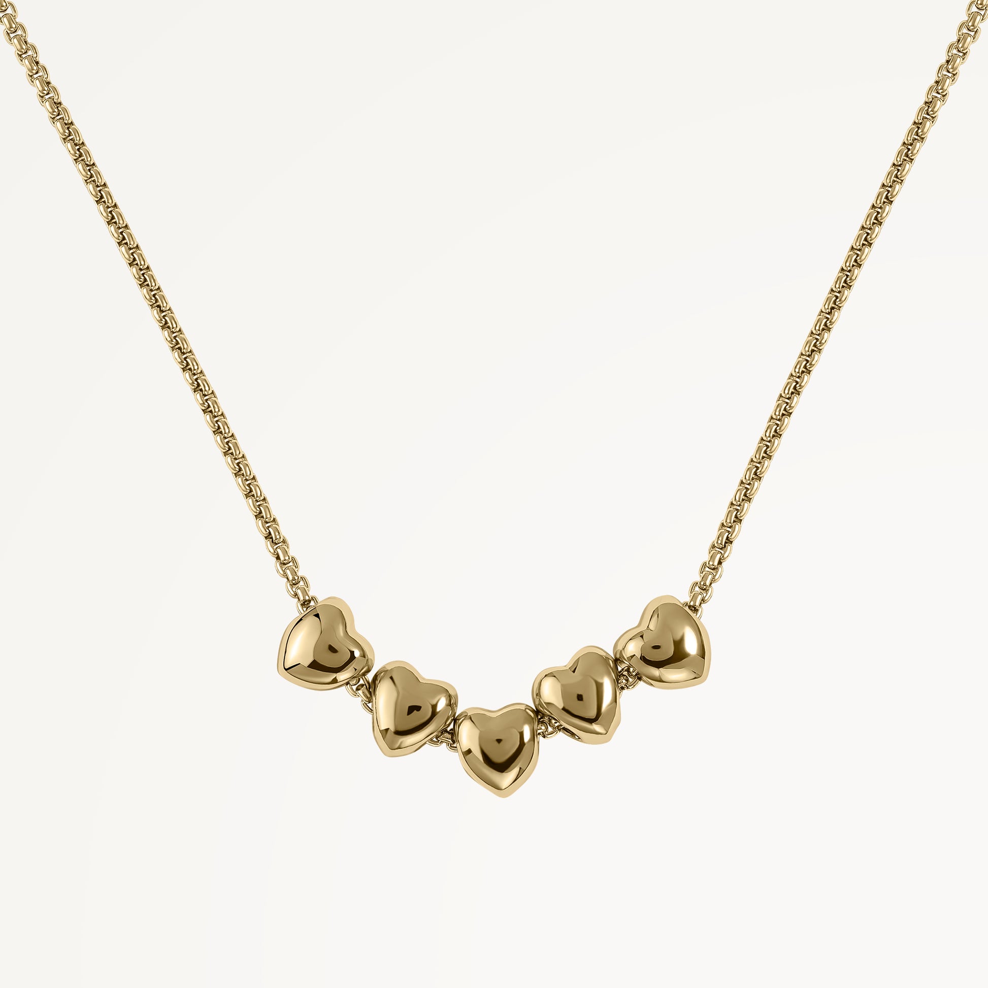 Heart Street Heart Charm Necklace Gold - RYJ2518S