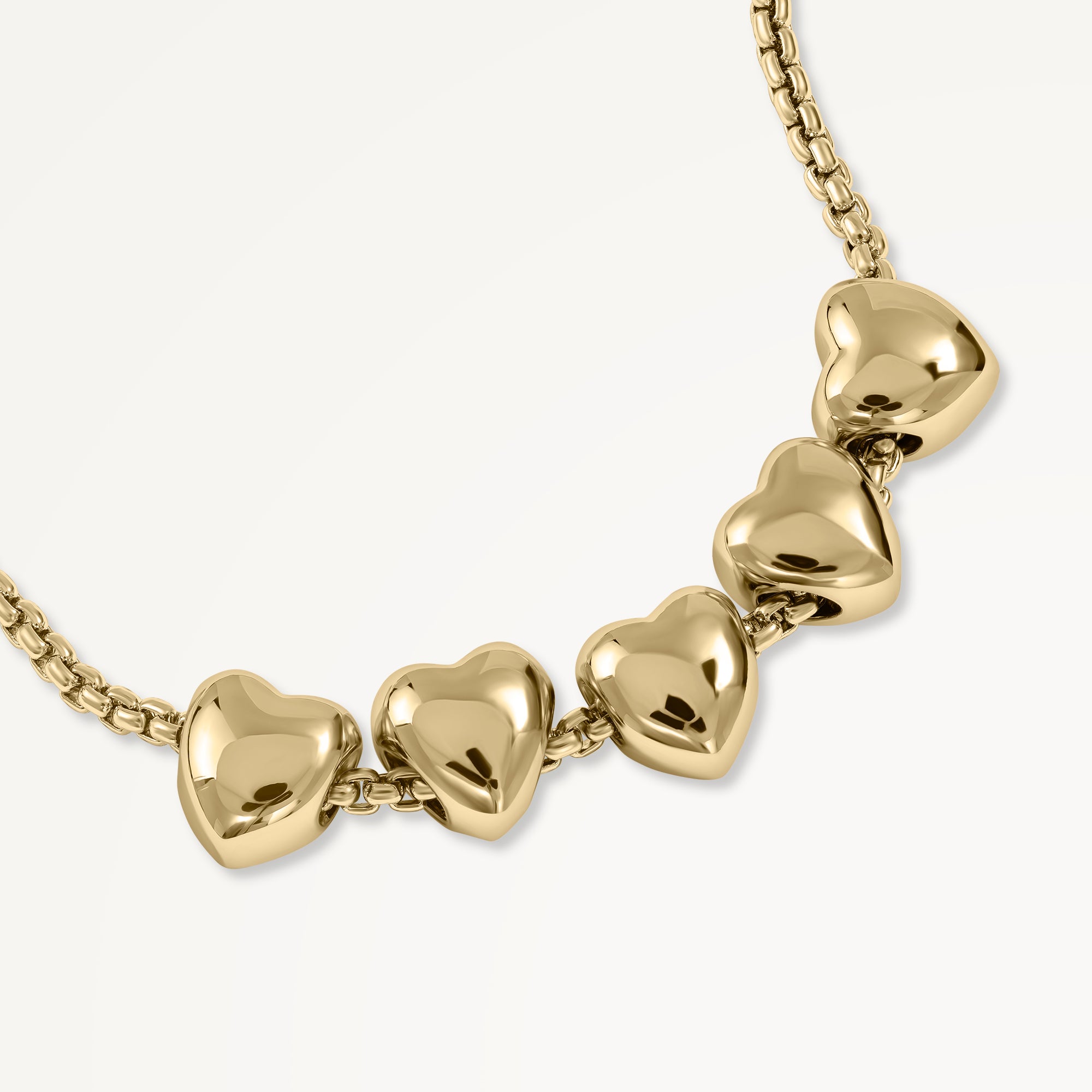 Heart Street Heart Charm Necklace Gold - RYJ2518S