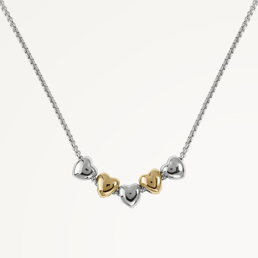 Heart Street Heart Charm Necklace Gold - RYJ2519S