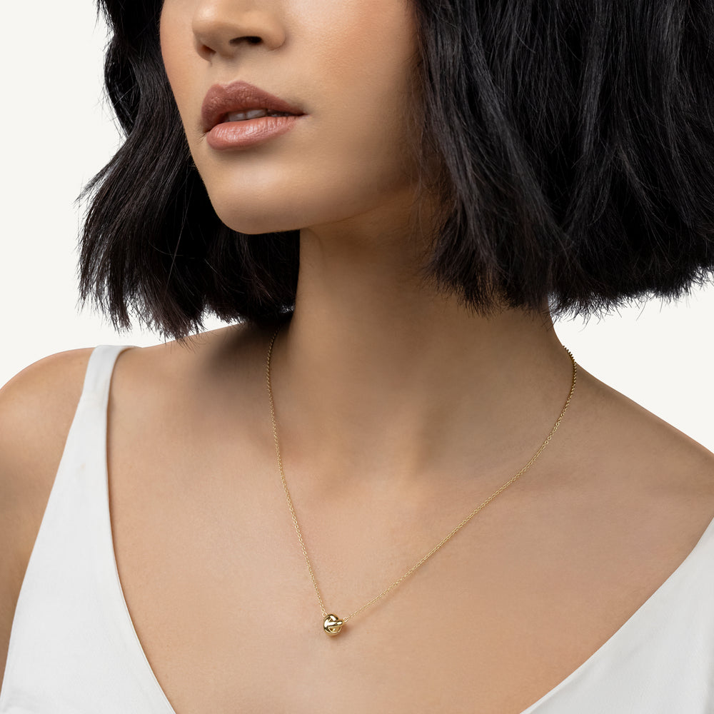 Mallow Street Gold Twist Necklace Gold - RYJ2560