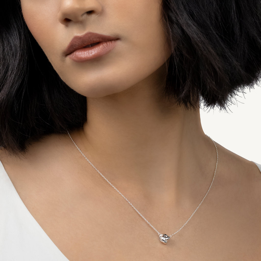 Mallow Street Silver Twist Necklace Silver - RYJ2561