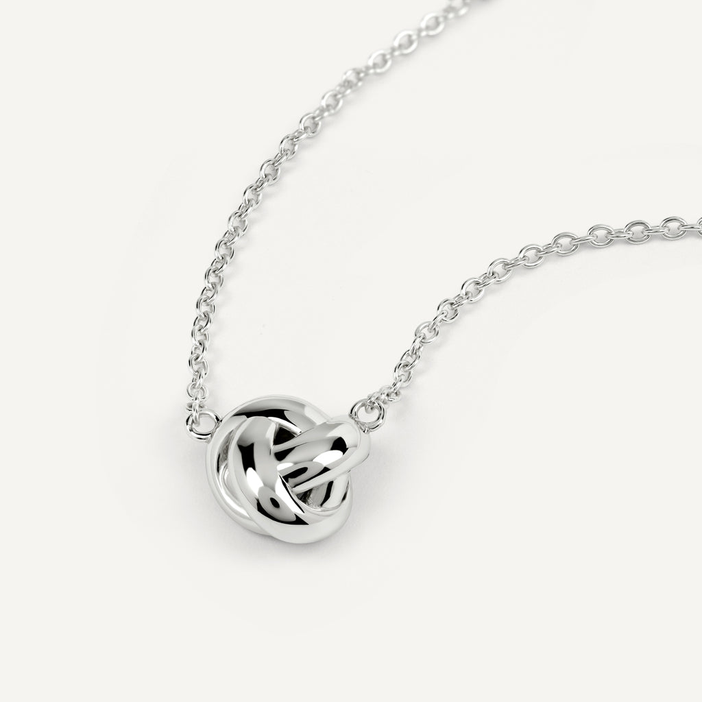 Mallow Street Silver Twist Necklace Silver - RYJ2561