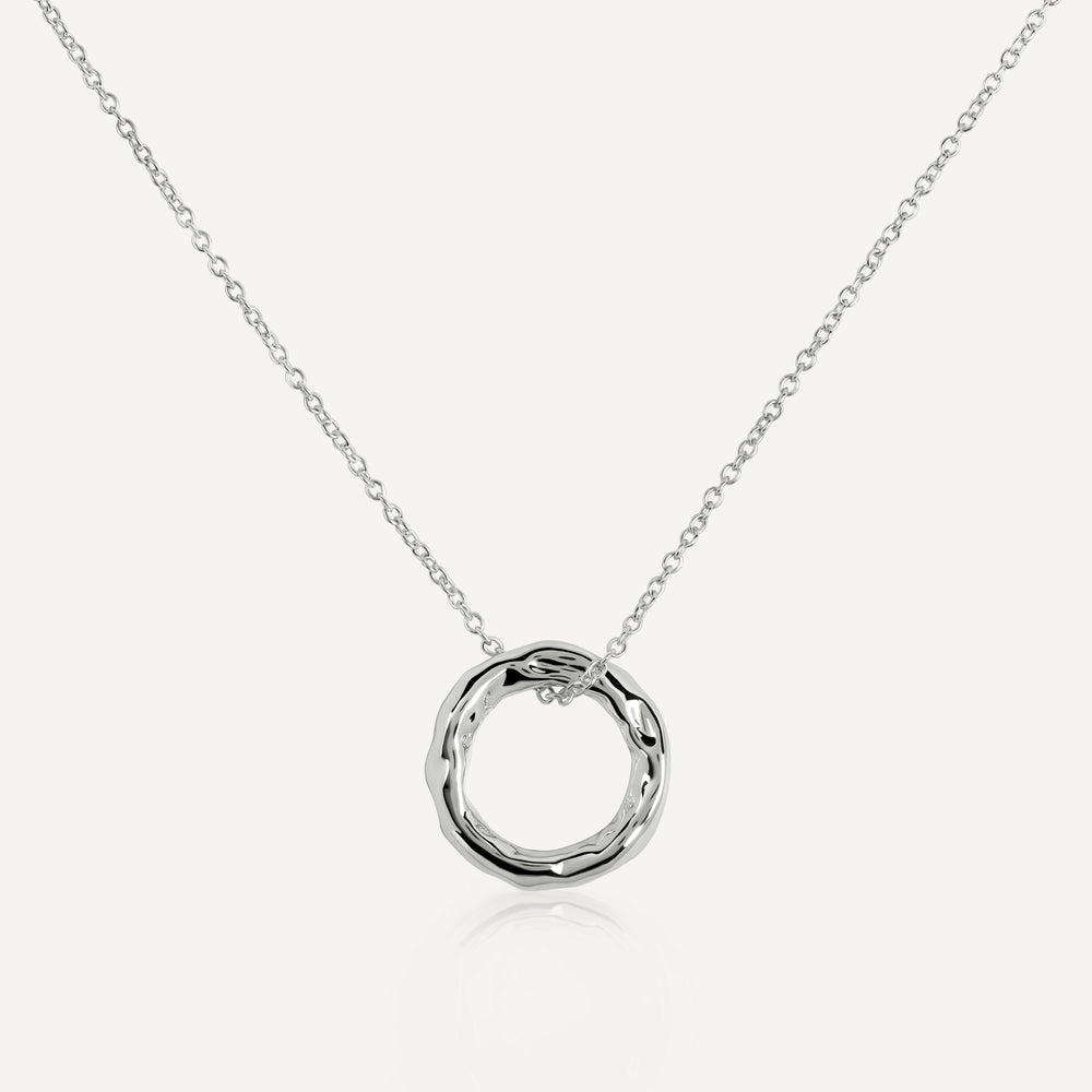 Hadley Lane Silver Plated Hammer Hoop Neck Silver - RYJ2579S
