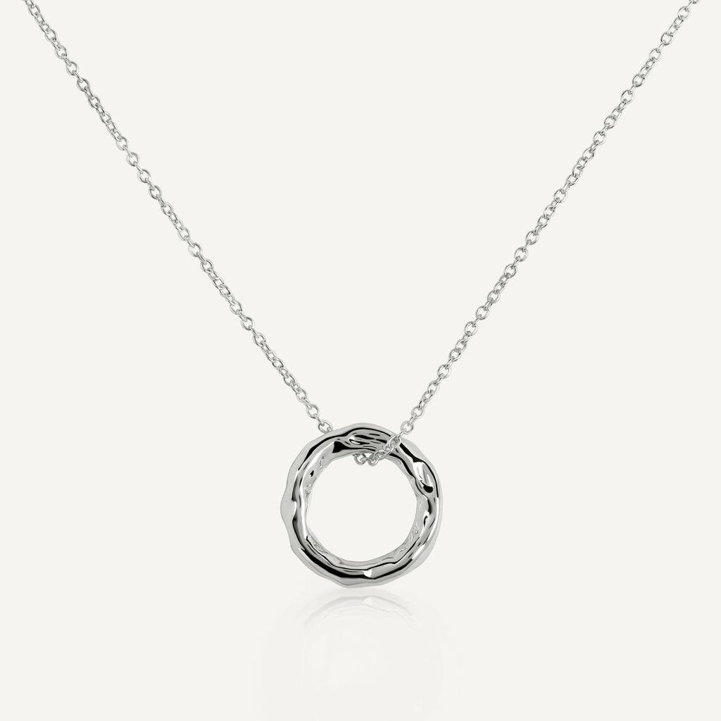 Hadley Lane Silver Plated Hammer Hoop Neck Silver - RYJ2579S