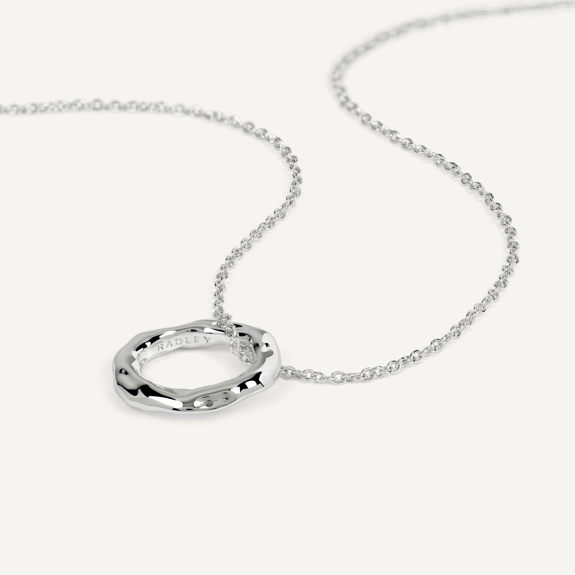 Hadley Lane Silver Plated Hammer Hoop Neck Silver - RYJ2579S