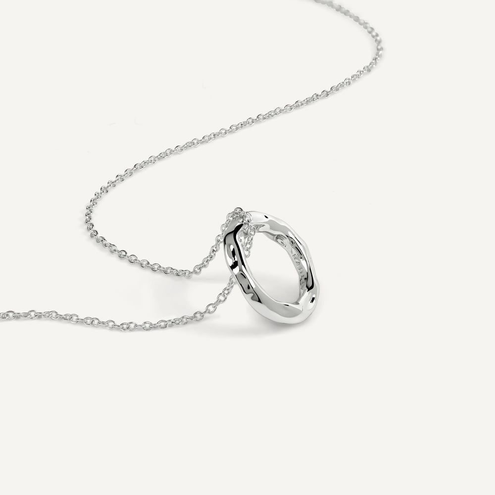 Hadley Lane Silver Plated Hammer Hoop Neck Silver - RYJ2579S