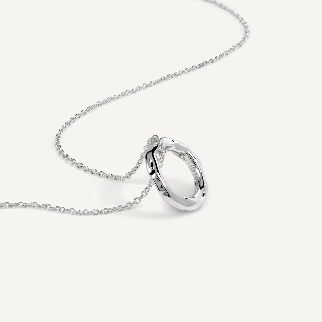 Hadley Lane Silver Plated Hammer Hoop Neck Silver - RYJ2579S