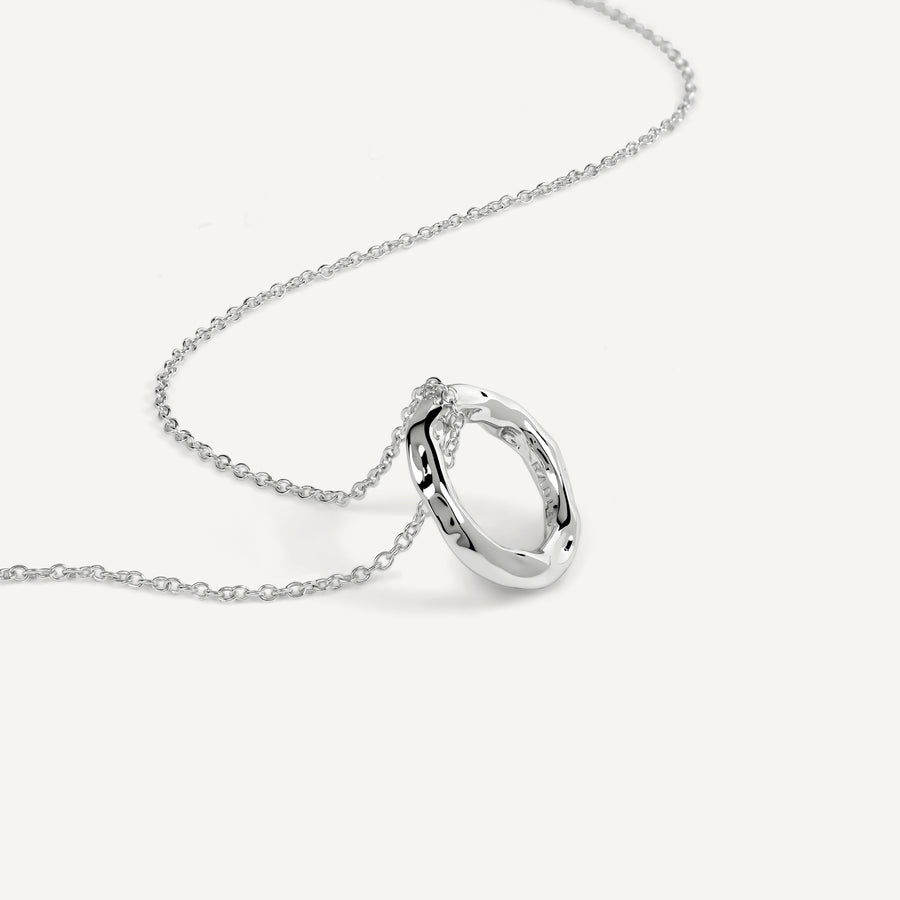 Hadley Lane Silver Plated Hammer Hoop Neck Silver - RYJ2579S