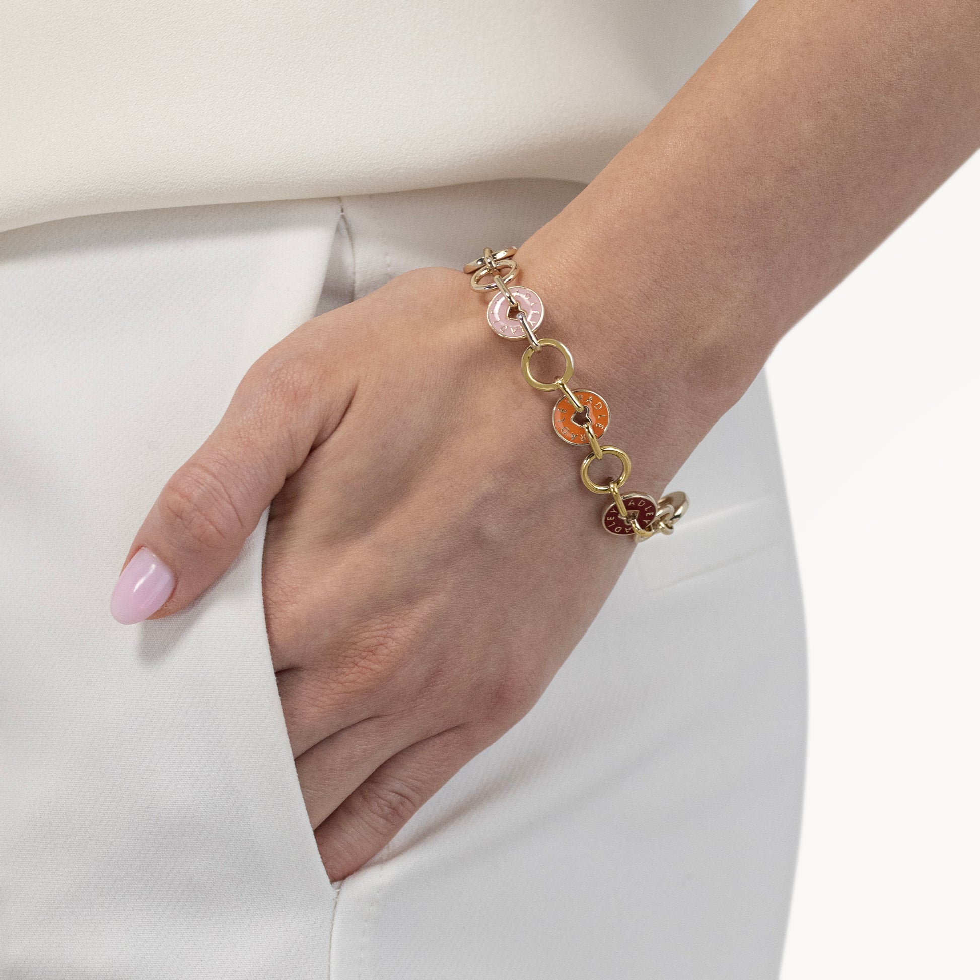 Sion Close Mixed Colour Bracelet  Ruby Red - RYJ3482S