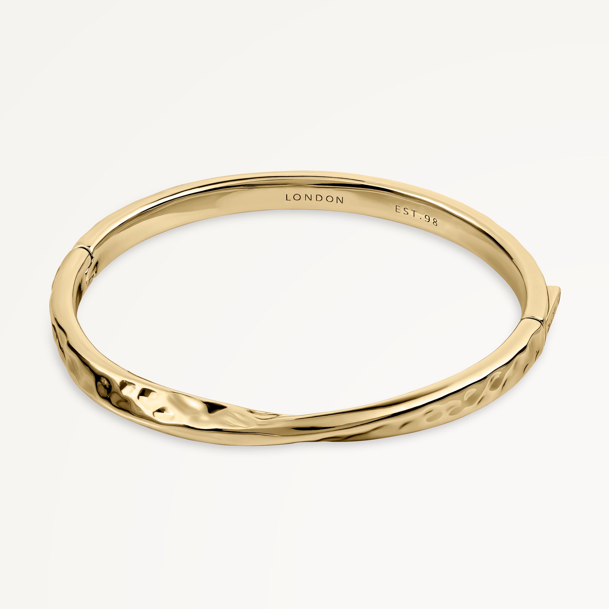 Beaton Close Hammer Effect Bangle Gold - RYJ3486S