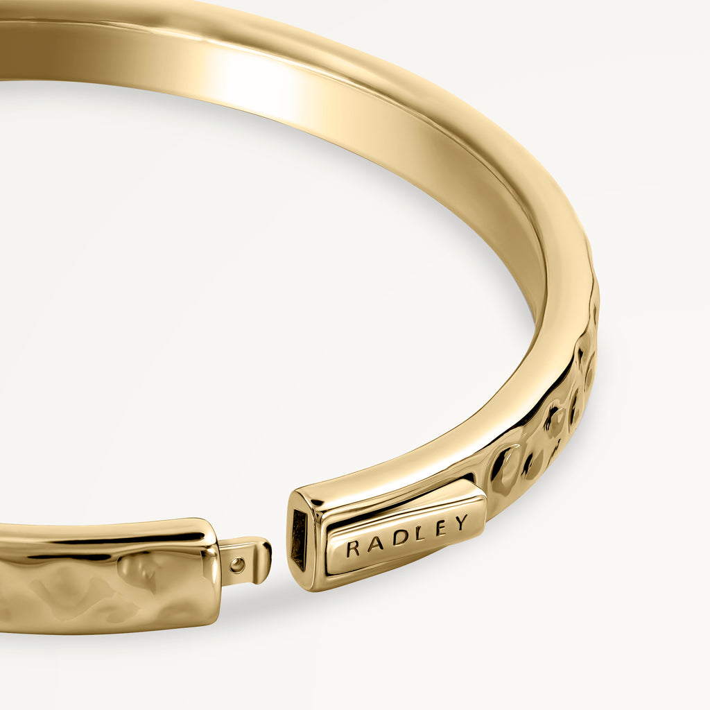 Beaton Close Hammer Effect Bangle Gold - RYJ3486S