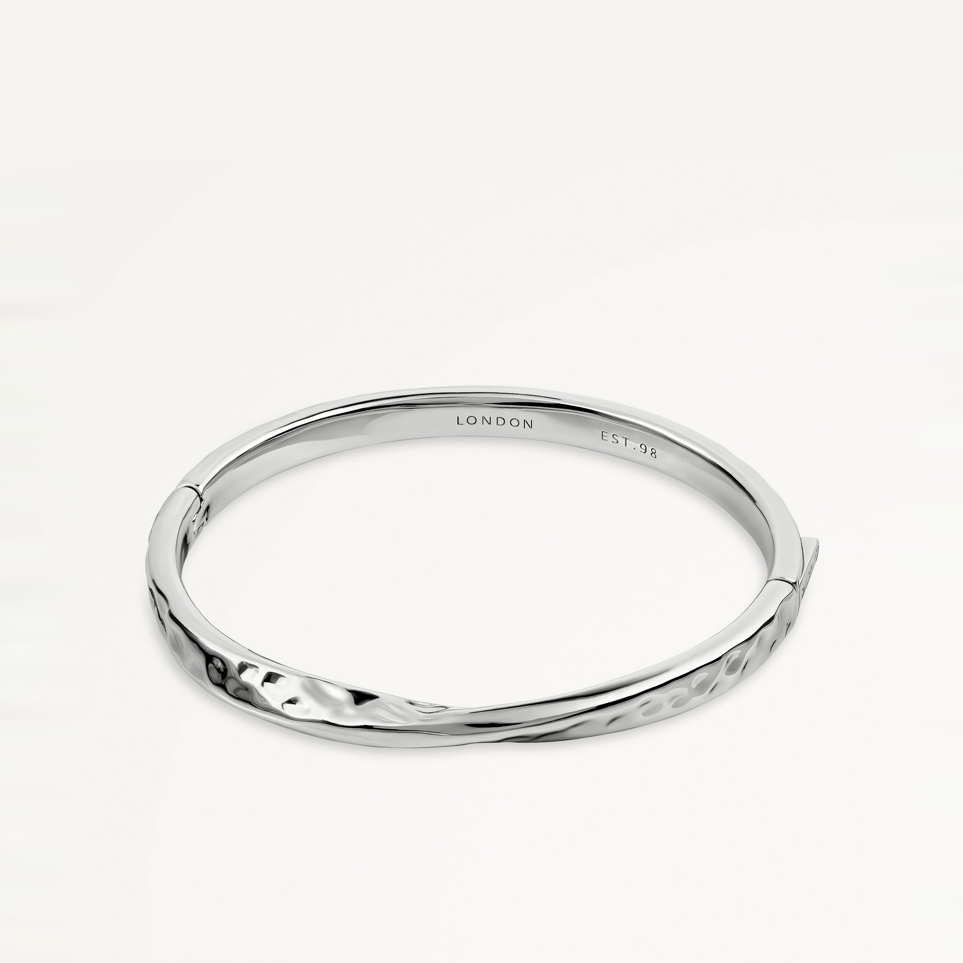 Beaton Close Hammer Effect Bangle Silver - RYJ3487S