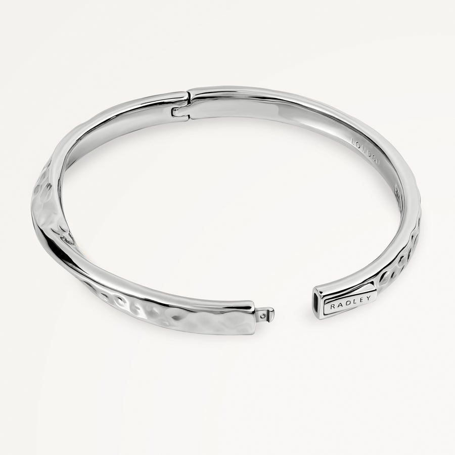 Beaton Close Hammer Effect Bangle Silver - RYJ3487S