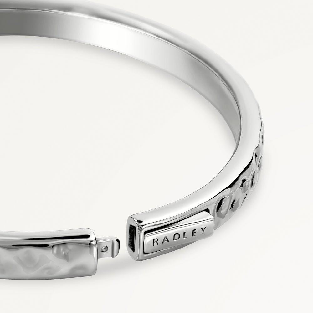 Beaton Close Hammer Effect Bangle Silver - RYJ3487S