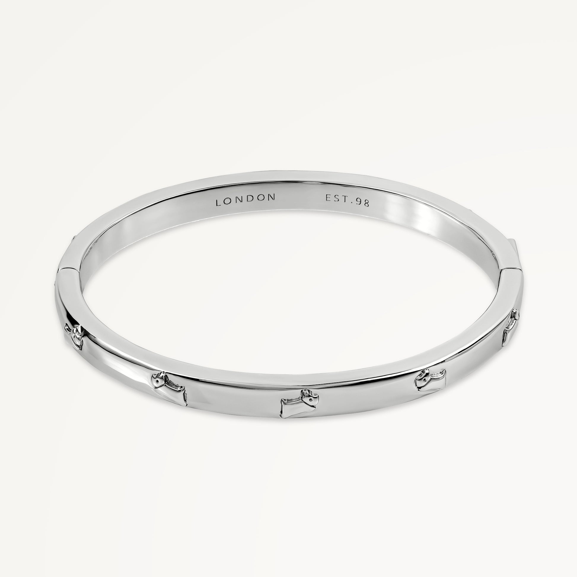 Cuba Street Etched Bangle Silver - RYJ3489S