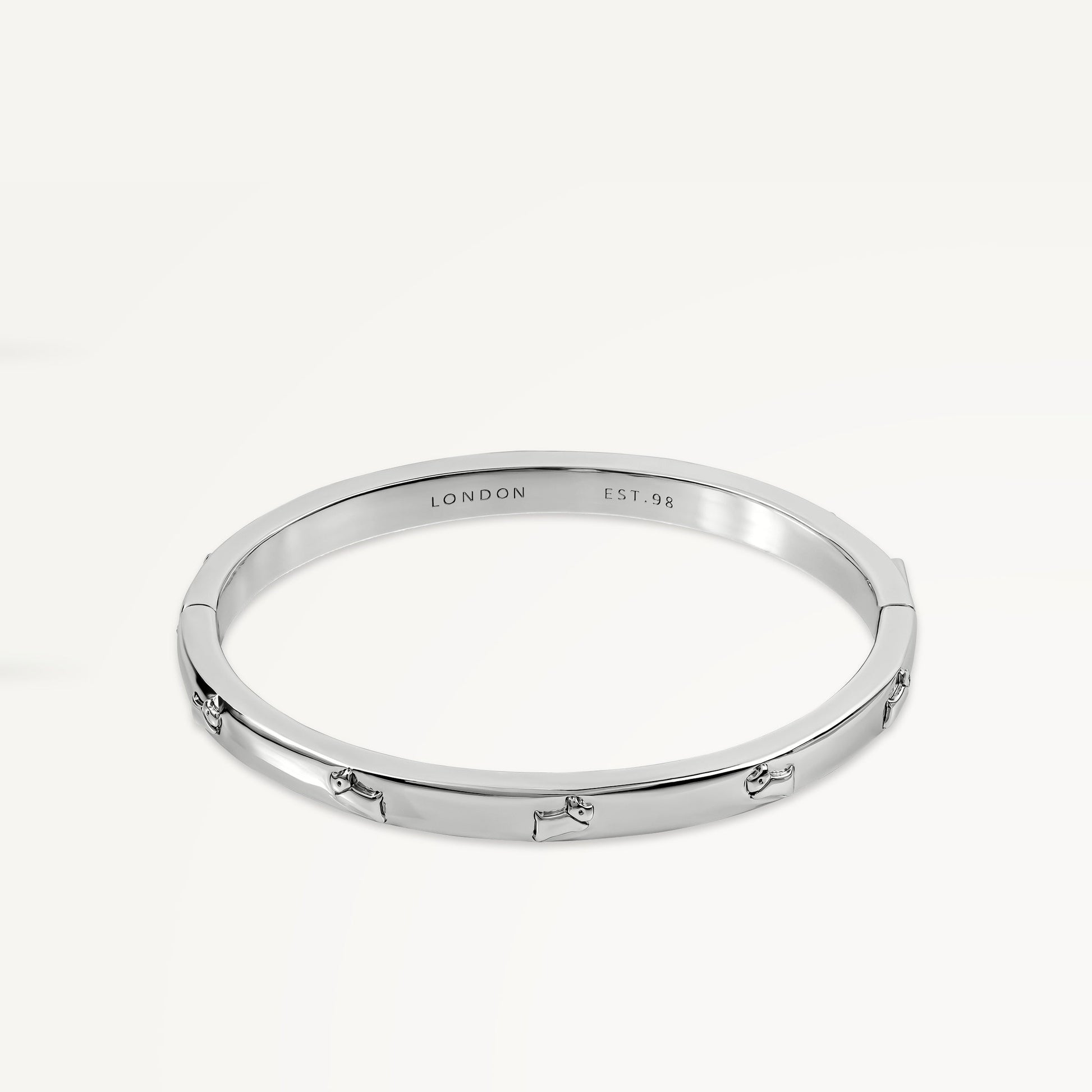 Cuba Street Etched Bangle Silver - RYJ3489S