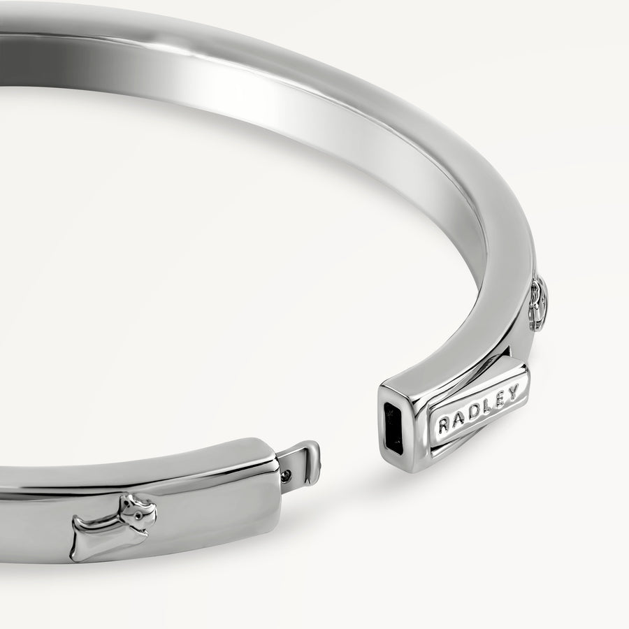 Cuba Street Etched Bangle Silver - RYJ3489S