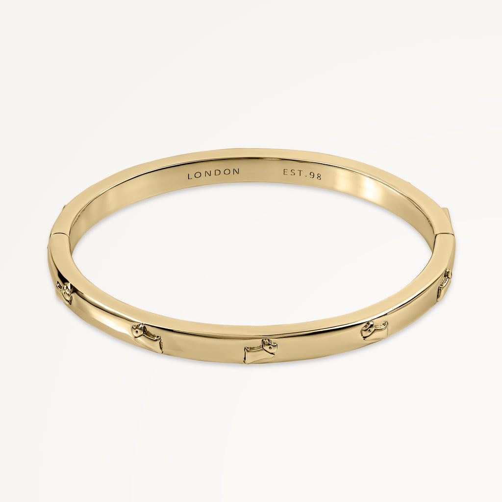 Cuba Street Etched Bangle Gold - RYJ3490S